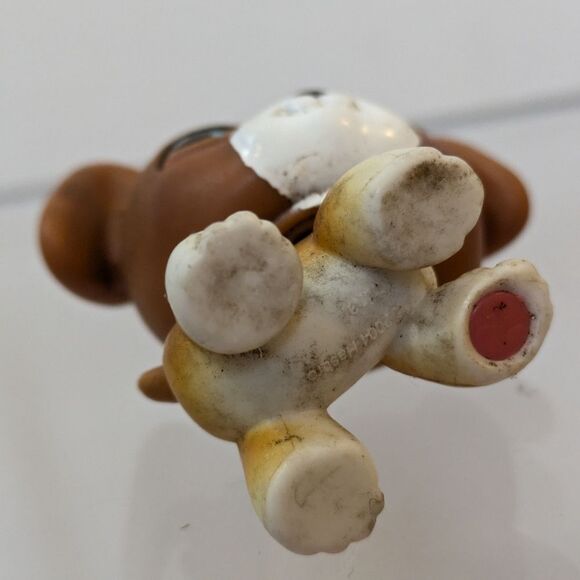 Littlest Pet Shop #25 Brown White Boxer Puppy Dog, Brown Eyes Bobblehead - Picture 9 of 9